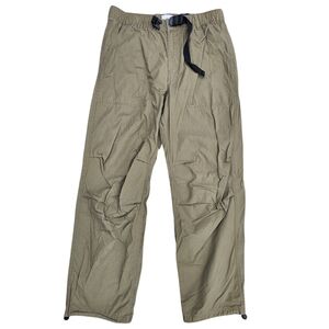 H&M Tan Cargo Pants with Adjustable Waistband and Relaxed Fit